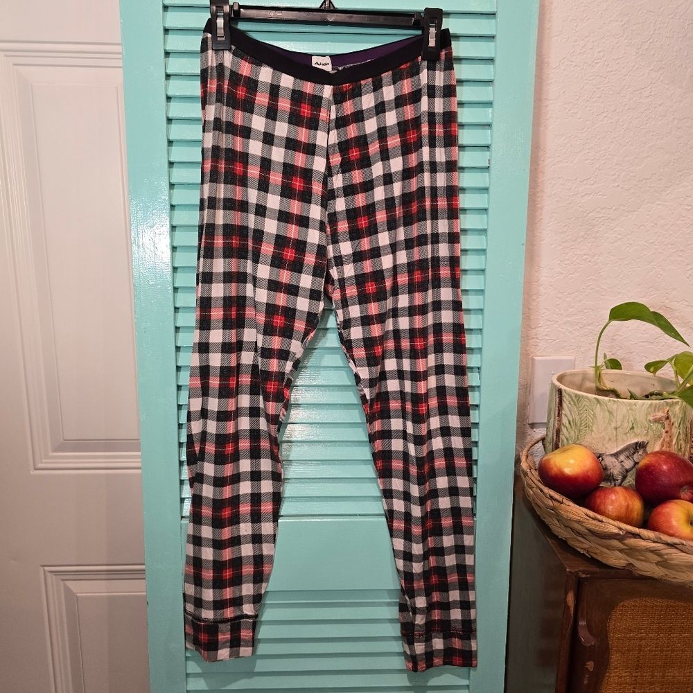 MeUndies Black and Red Lounge Pants, Size Large